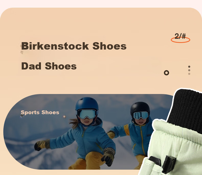 ANTA Kids Winter Thermal Gloves Cold-Resistant Ski Gloves for Boys and Girls, Fleece-Lined Thickened Outdoor Anti-Freeze Five-Finger Gloves, Green M 3