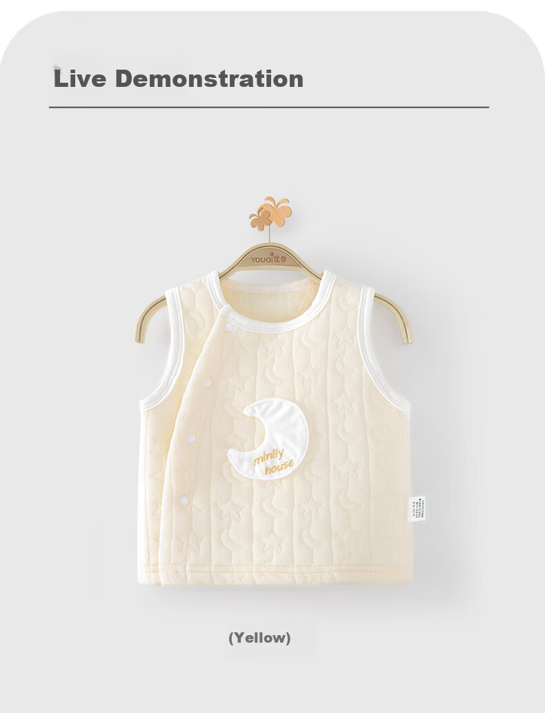 Youqi Baby Vest Spring Autumn Winter Outerwear Warm Cotton Boys Toddler Quilted Newborn Sleeveless Jacket 11