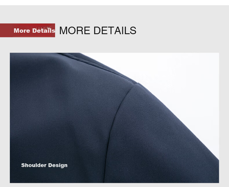 ROMON Men's Spring Autumn Business Casual Collar Executive Jacket MK21 Black 2XL 15