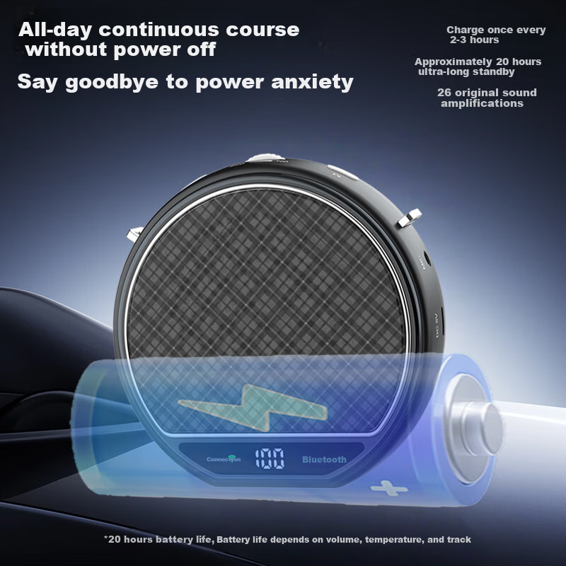 ALittleFlower Super Loud Volume Wireless Clip-on Microphone Teacher's Amplifier Noise-Canceling Anti-Howling Portable Outdoor Tour Guide Speaker