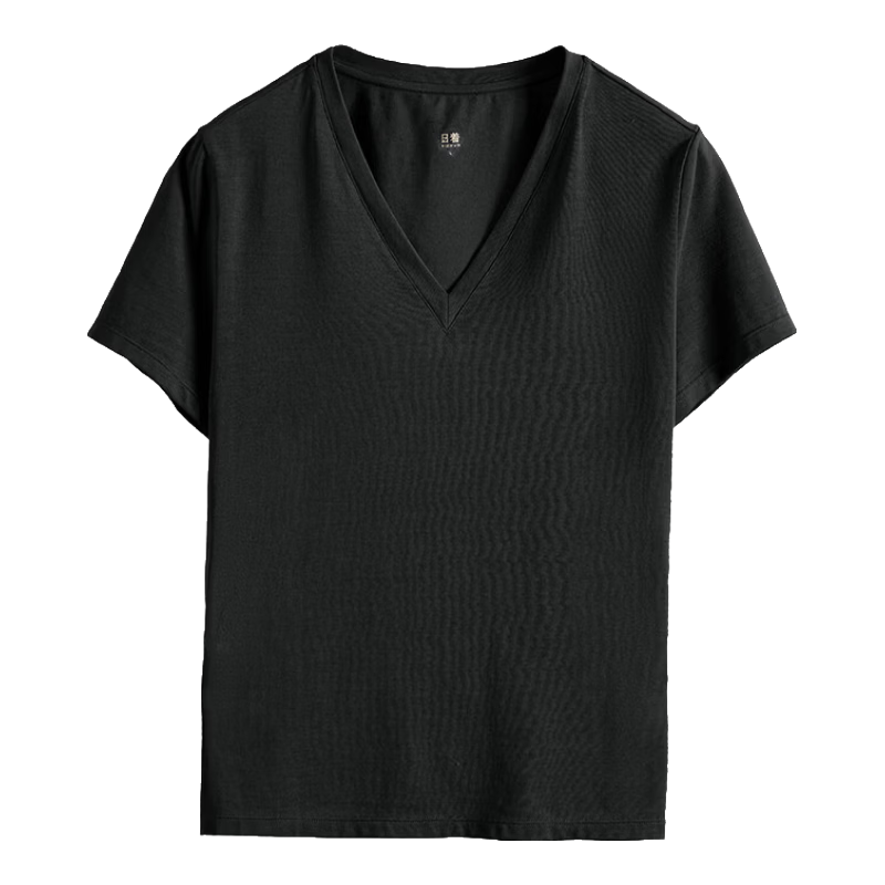 Rizhuo Original Design Irregular Hem Short Sleeve Cotton T-Shirt 2026 Summer New Slim Fit Versatile Top for Women