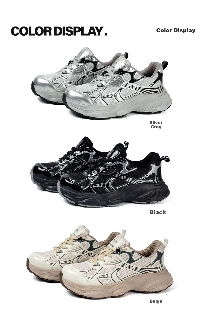 Chichengniao Women's Safety Shoes Anti-Smash Anti-Puncture Steel Toe Summer Breathable Lightweight Comfortable Work Protective Construction Durable Safety Shoes [Ultra-Light Soft Sole] Anti-Smash Anti 3
