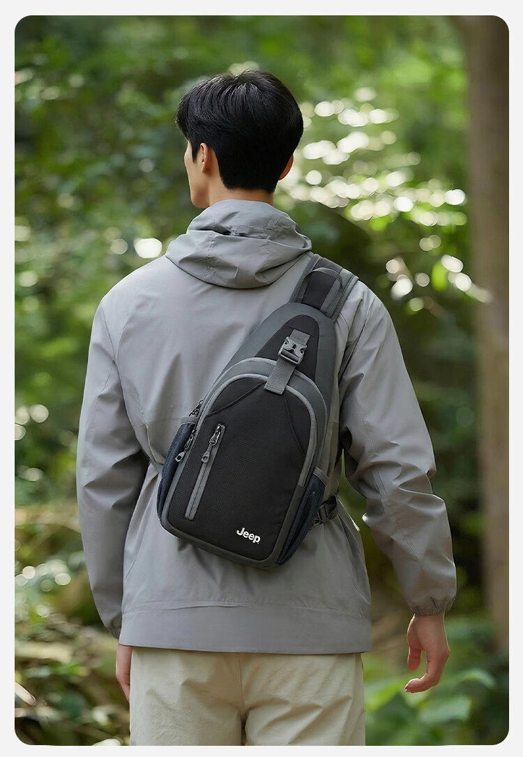 JEEP Men's Crossbody Bag 2026 New Large Capacity Sports Outdoor Small Lightweight Commuter Shoulder Chest Bag 19