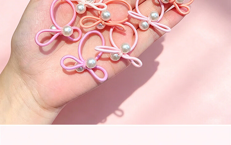 Princess Code Kids Hair Tie Girls High Elasticity Hair Band Baby Rubber Band Hair Rope for High Ponytail and Bun 8