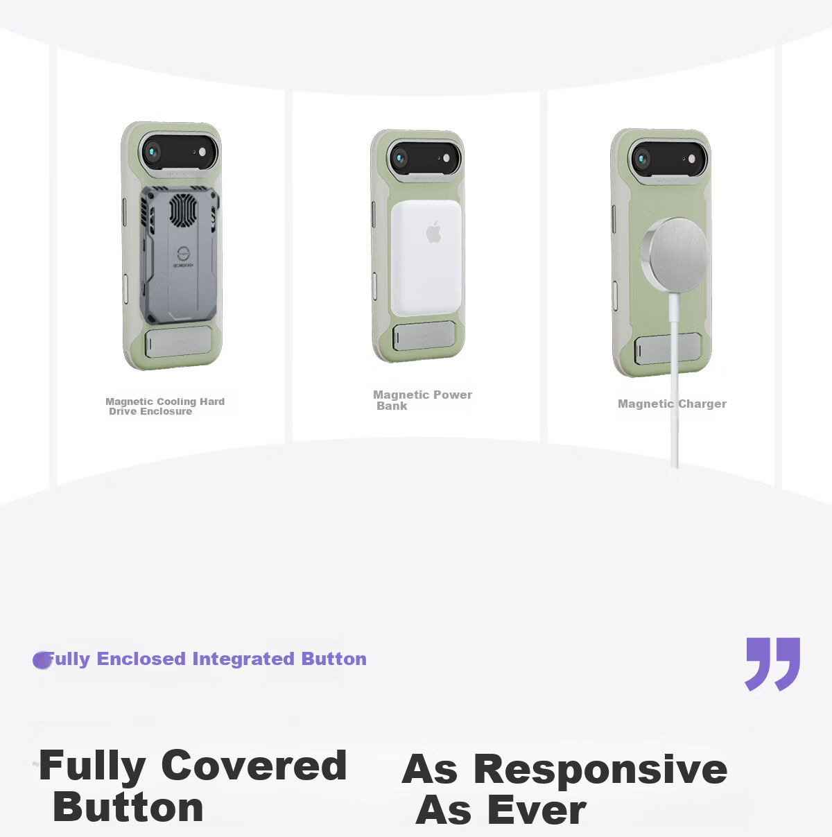 TILTA Iron Head Mobile Phone Cage Compatible with Apple iPhone Air Case New Simple Solid Color Shockproof Camera Button Full Coverage Silicone Protective Case - Black 3