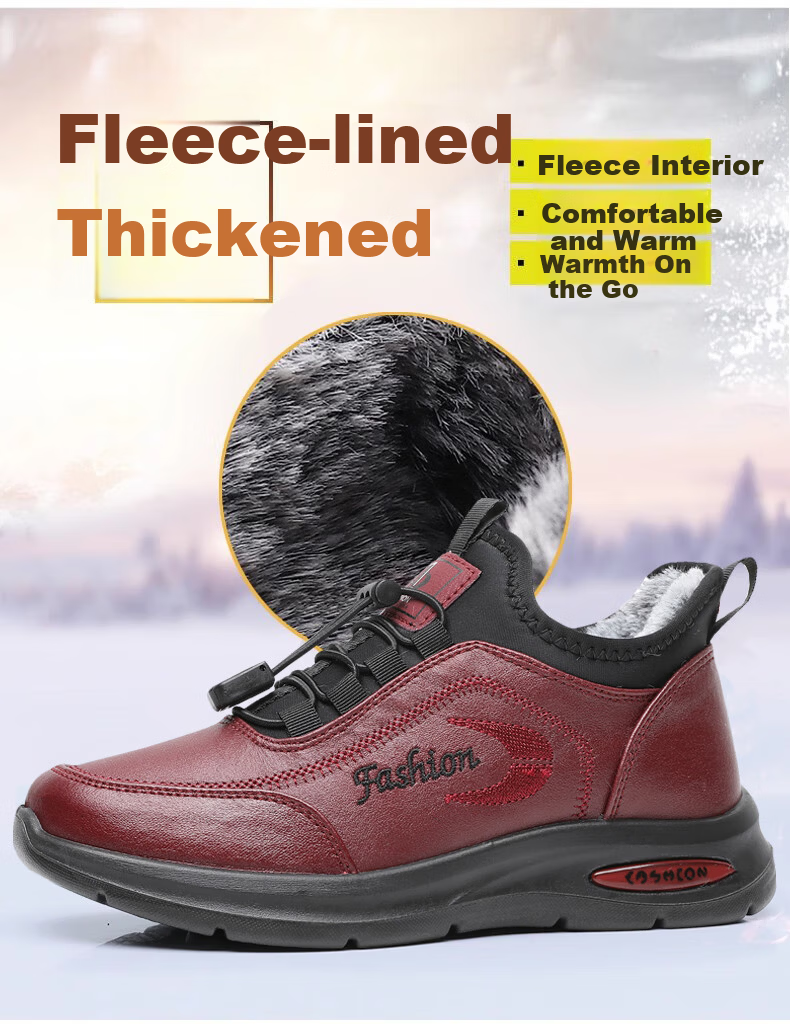 Anglerfish Winter Old Beijing Cloth Shoes Women's Cotton Shoes Middle-aged and Elderly Mom Shoes Thickened Fleece Warm Shoes A8002 Black 38 2
