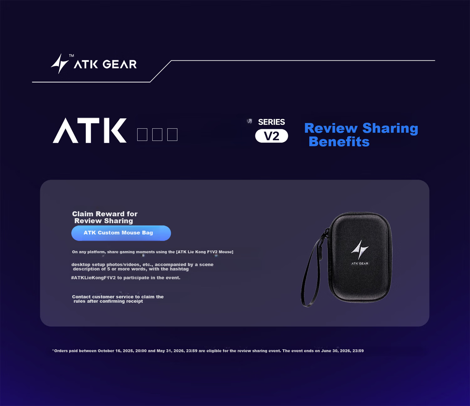 ATK LieKong F1V2 Wireless Mouse Wired/Wireless Dual-Mode Lightweight Ergonomic Gaming Office Mouse F1V2 Master Edition 2.0 Black 2