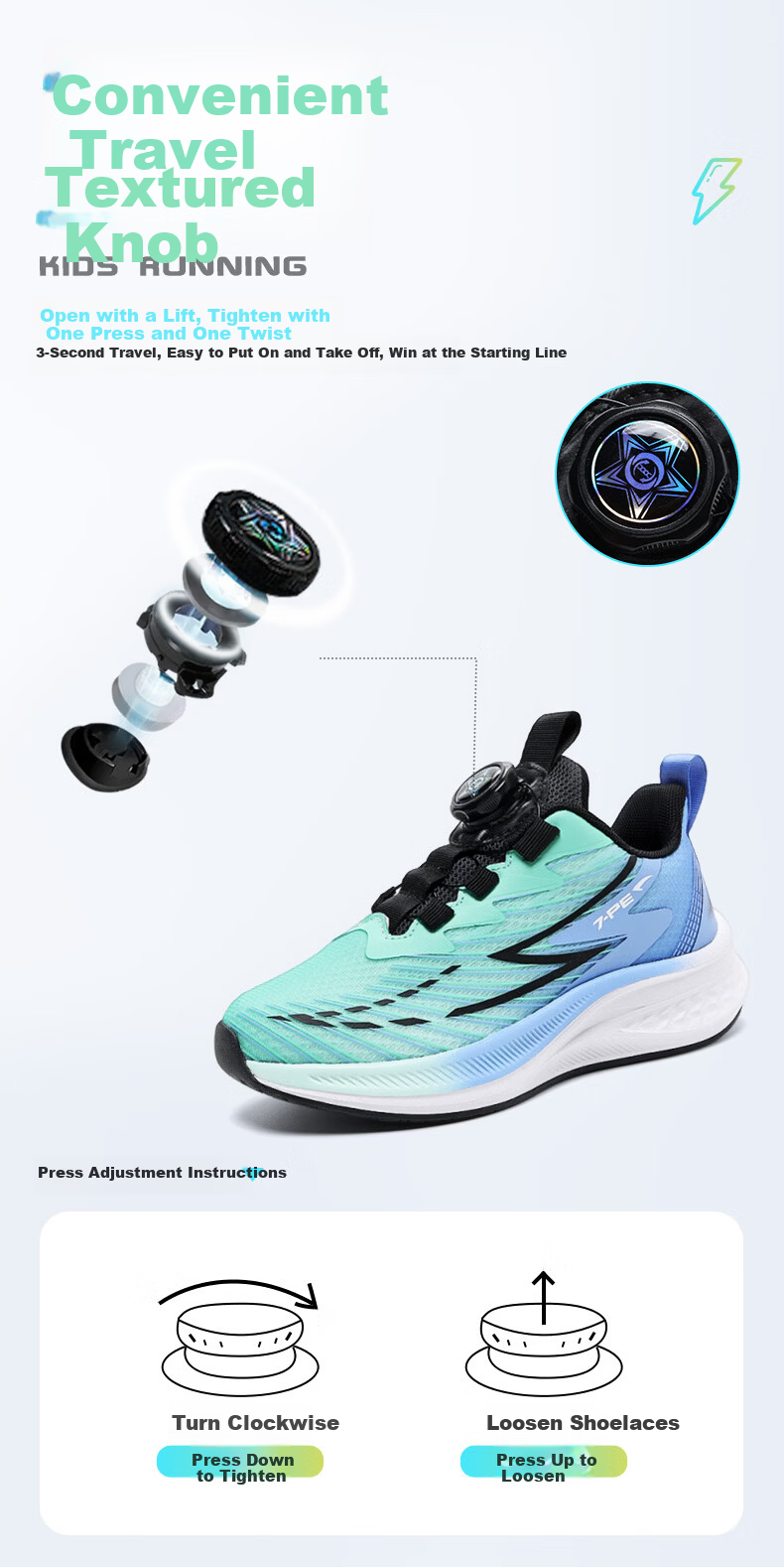 7-PE Boys' Sports Shoes 2026 Spring Autumn New Breathable Mesh Youth Training Cushioning Running Shoes Carbon Plate Running Shoes 3