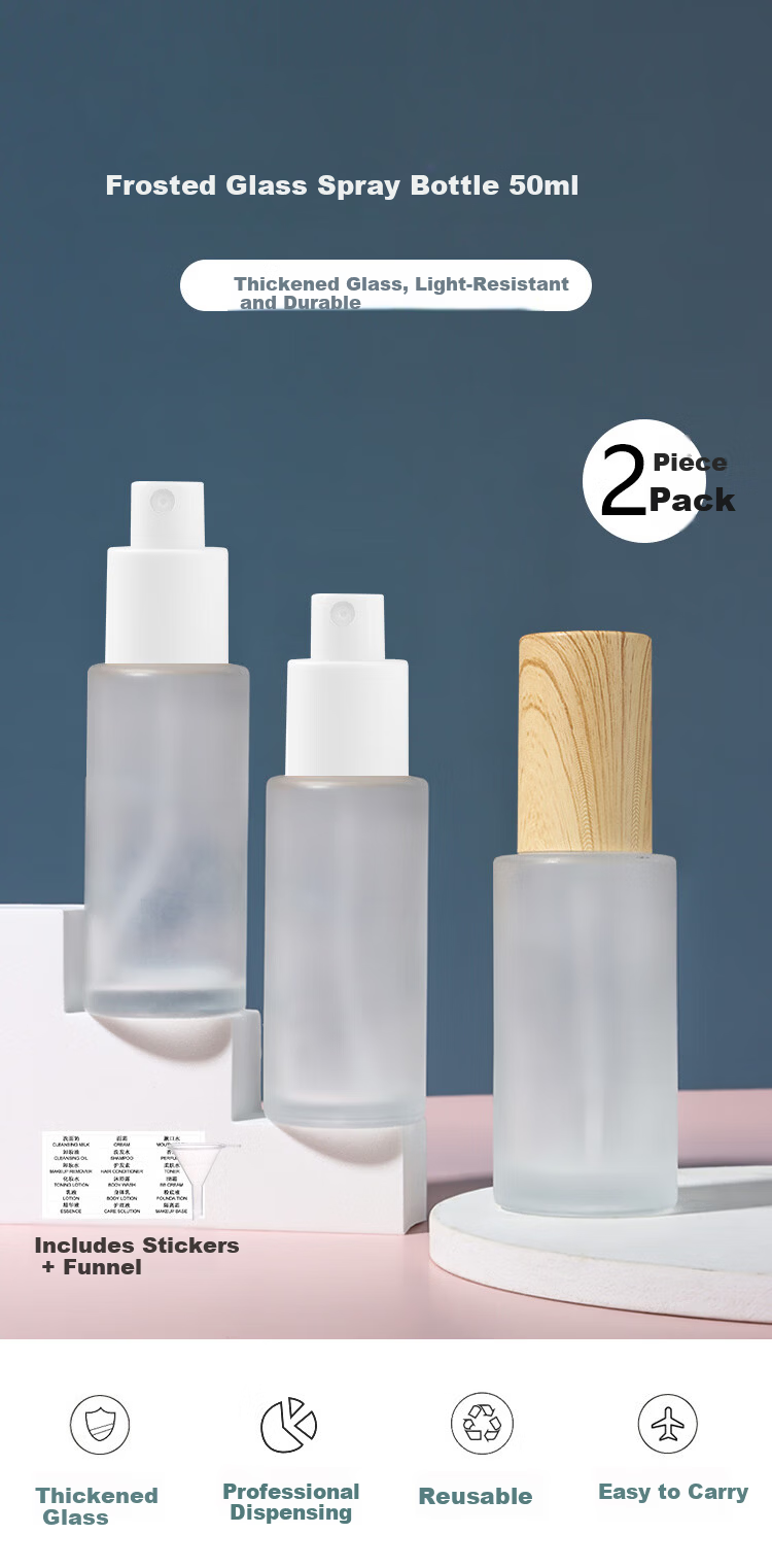 Meifuyu Shower Gel And Hand Soap Pump Dispenser Bottles, 280ml*2, Travel Empty Bottles, Shampoo And Lotion Bottles, MF8858 1