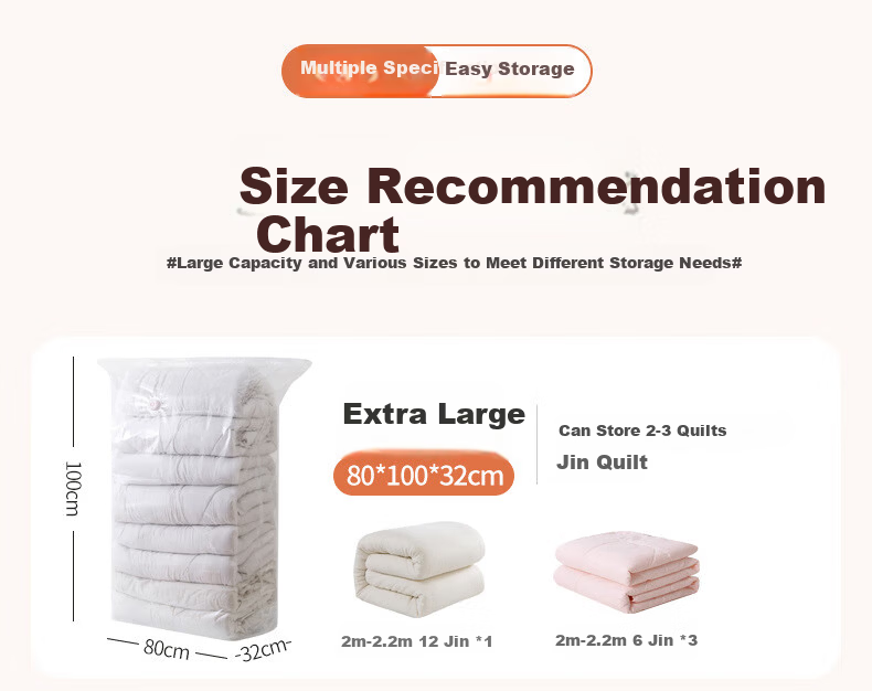 Bonny Home 3D Vacuum Compression Bags for Bedding and Clothing, Large Size, Pack of 3 2