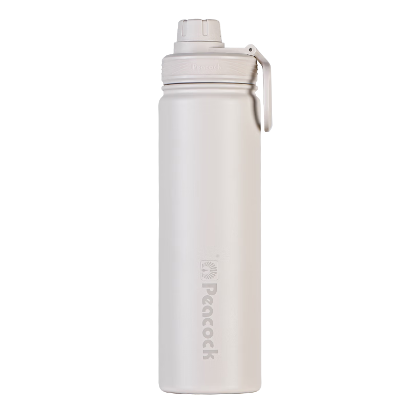 Peacock Sports Water Bottle 316 Stainless Steel Outdoor Portable Large Capacity Water Bottle Black 700ml
