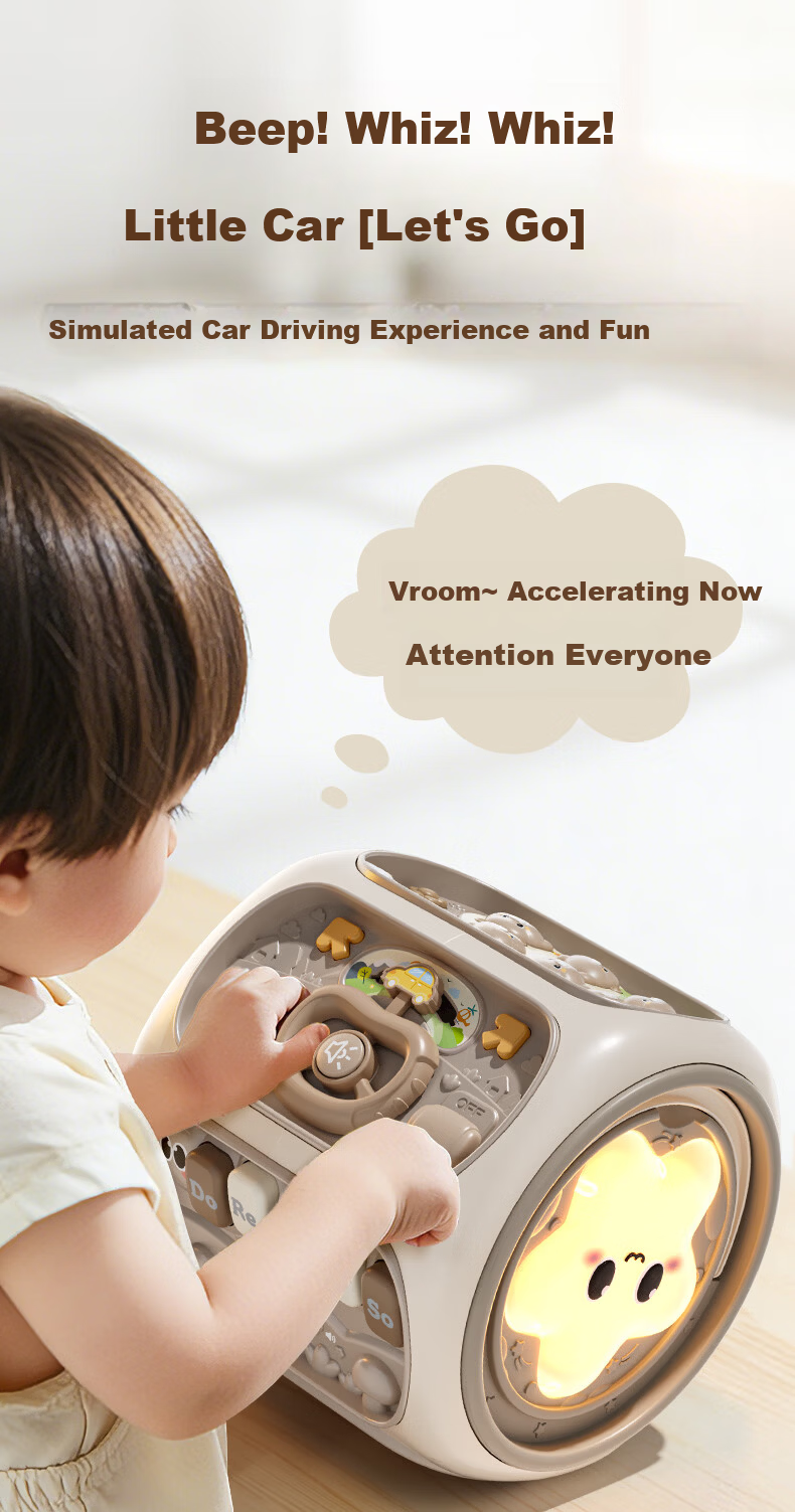Cute Stone Children's Toy, Educational Hand Drum for Infants Aged 0-1 Years Old, Montessori Early Education Multi-Sided Object, Baby Birthday And First-Year Gift 12