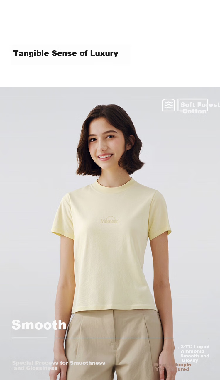 Semir Senrou Women's Summer Short Sleeve T-Shirt Letter Print Slim Fit Basic Simple Pullover Top 101325100017 8