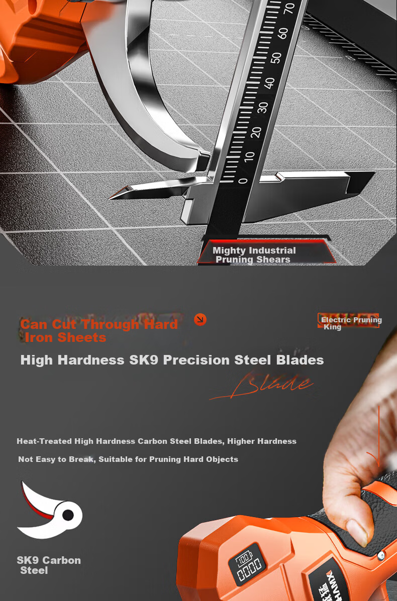 Weimeng Electric Pruning Shears Cordless Garden Branch Cutter Fruit Tree Pruner Gardening Scissors 18