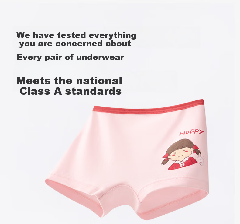 Niduoxiong Girls' Underwear, Children's Panties for Older Kids, Class A Cotton Boxer Briefs, Breathable And Comfortable, Size L 13