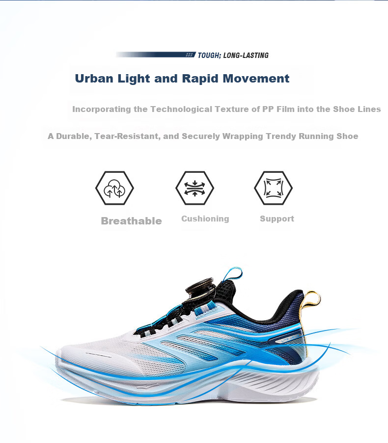 ERKE Kids Mesh Sports Shoes Boys and Girls Children's Knob Buckle Running Shoes White Tin Gray/Moonstone Gray Size 33 2