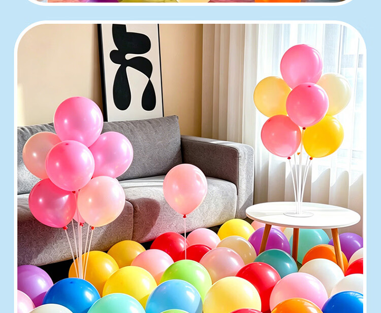 Jidukongjian Double-Layer Balloon Birthday Scene Decoration, Proposal Confession Decorations, Wedding Room Setup, First Birthday And Wedding Balloon Decorations, 50 Pieces 8