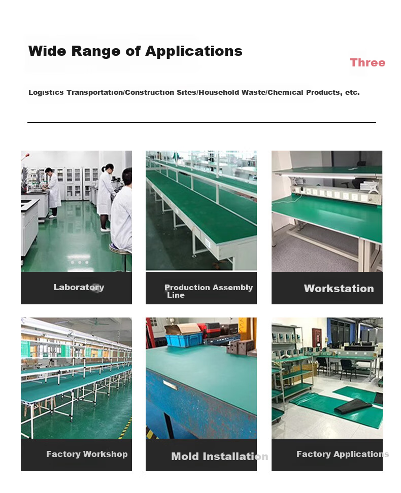 Haosikepu Anti-Static Rubber Mat Laboratory Anti-Static Desk Mat High-Temperature Resistant Grounding Workbench Mat 1