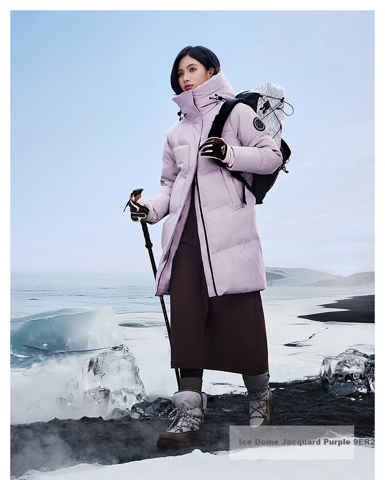 BOSIDENG Off-Season Extreme Cold Women's Thickened Hooded Mid-Length Warm Down Jacket Mall Edition 14
