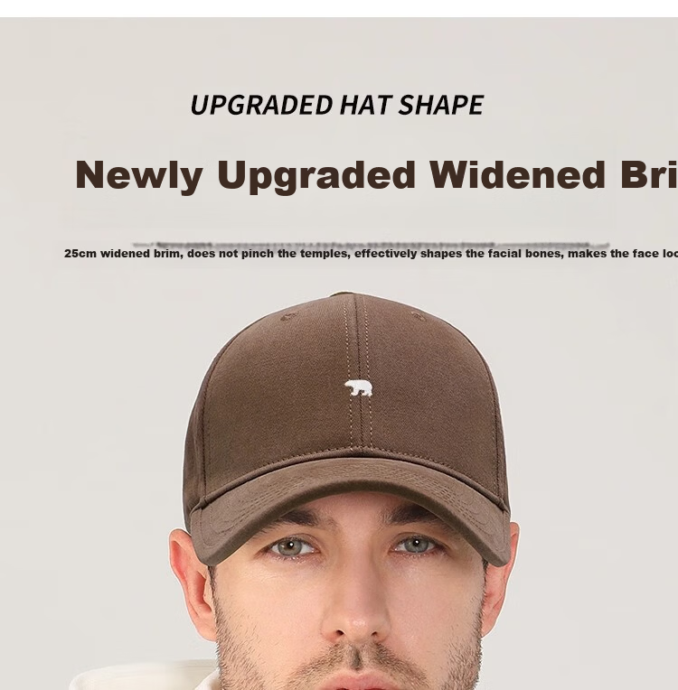 Miiow Men's Premium Baseball Cap Large Head Circumference Wide Brim Duckbill Sun Hat Navy Blue 5