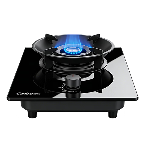 Canbo Gas Stove Single Burner Built-in 5KW High Power Level 1 Energy Efficiency Household Gas Cooker LPG Detachable Burner Windproof Energy Concentration Cover Built-in and Countertop Single Eye Stove