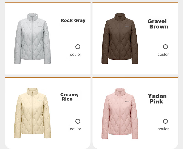 Bosideng Spring Autumn 90% Goose Down Lightweight Stand Collar Slim Fit Short Casual Versatile Comfortable Women's Down Jacket 9