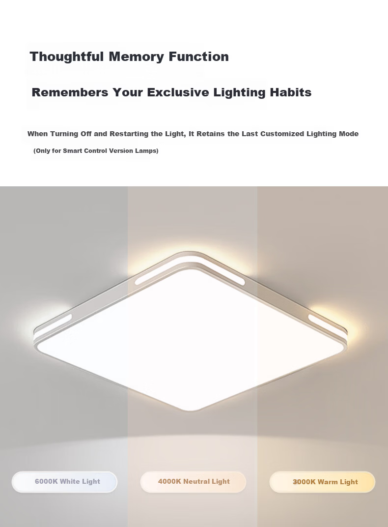 MICOE Purui Eye Protection Ceiling Light Living Room Lamp Remote Dimming LED Lighting Simple and Elegant Zhongshan Lighting Lux Shadow Series 8