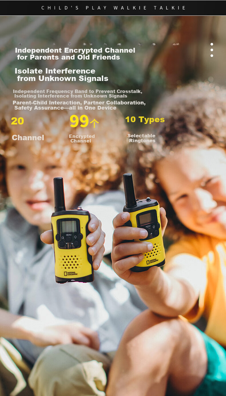 National Geographic Kids 6km Walkie Talkie Wireless Outdoor Toy Children's Day Gift 5