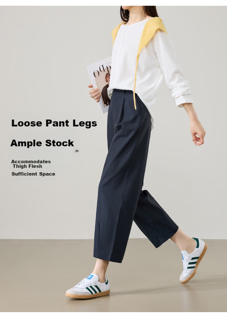 ESE-Y Women's Cropped Sickle Pants 2026 Spring Autumn Slim Fit Petite Harem Casual Pants Beige 29 10