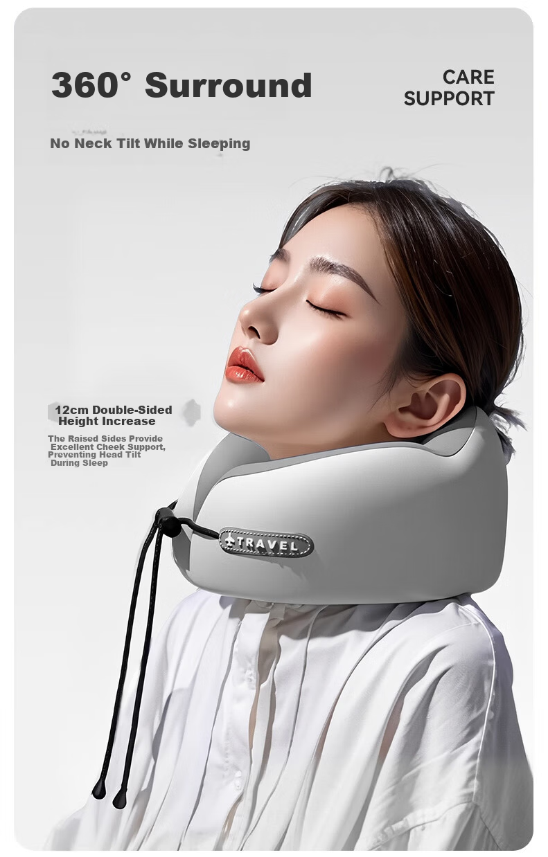 Yalu U-Shaped Neck Pillow Memory Foam Travel Sleep Cervical Support Office Car Airplane Cushion 5