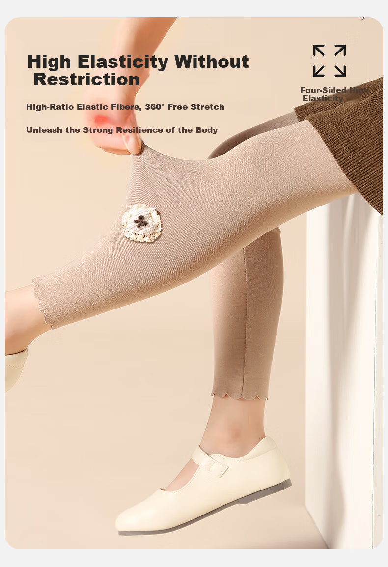 Ziyouxi Children's Autumn Leggings 9/10 Pants 2025 New Girls' Versatile Comfortable Fall Trousers 4
