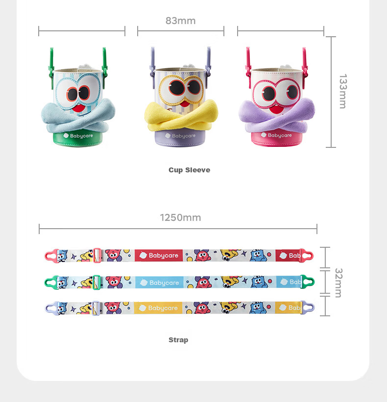 Babycare Little Monster Hug Three-Use Children's Insulated Water Bottle Straw Sippy Cup 316 Stainless Steel School Use 27