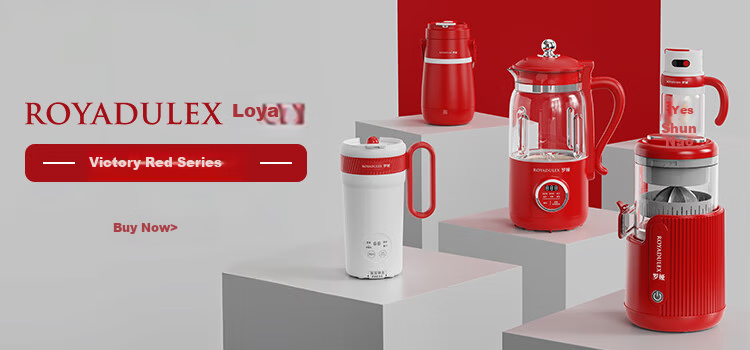 ROYALTY LINE Portable Electric Kettle Travel Hotel Electric Water Boiler Thermostatic Outdoor Insulated Health Electric Stew Cup 600ml Victory Red 1