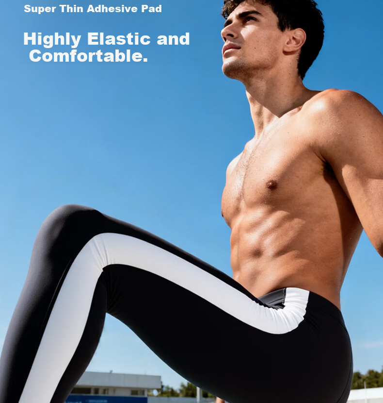 MIZUNO Men's Professional Quick-Dry Long Swim Trunks Sports Fitness Swimming Suit Fashion Plus Size Surfing Suit B1103 Black L 9