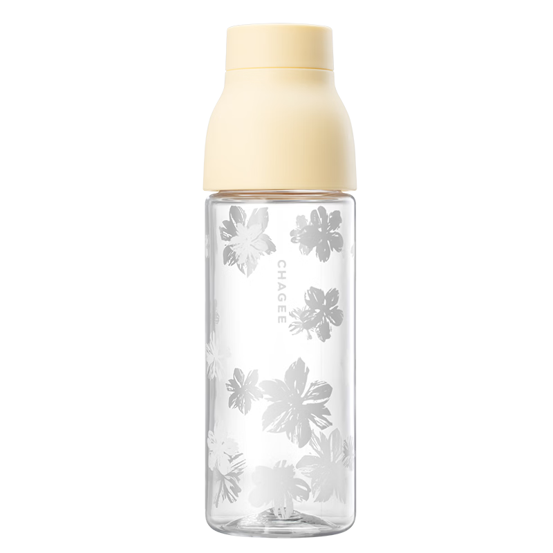 CHAGEE Large Capacity Tritan Water Bottle Cold Brew Bottle Shaker Tea Pot Coffee Sports Cup Birthday Gift Pudding Yellow