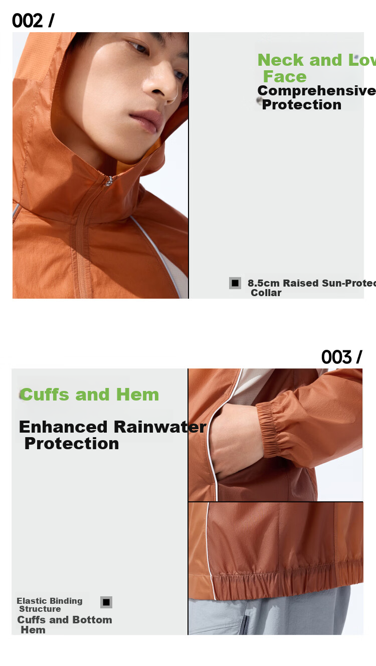 Beneunder Men's Sunscreen Jacket Skin Coat UV Protection Lightweight Water-Repellent Outdoor Fishing WR938 Cloud Gray 2XL 10