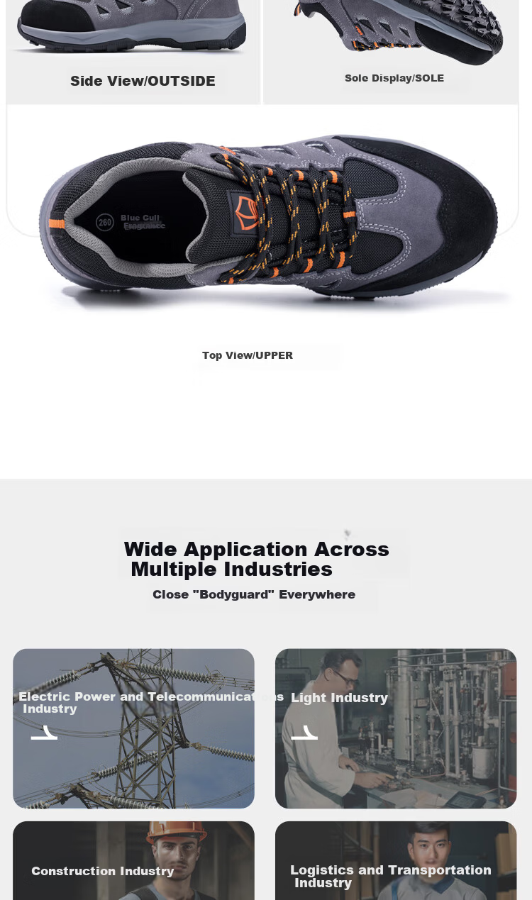 BlueOwl Shield Men's Summer Breathable Anti-Slip Electrician Insulated 10KV Anti-Smash Anti-Puncture Comfortable Work Shoes D206GY Size 45 14