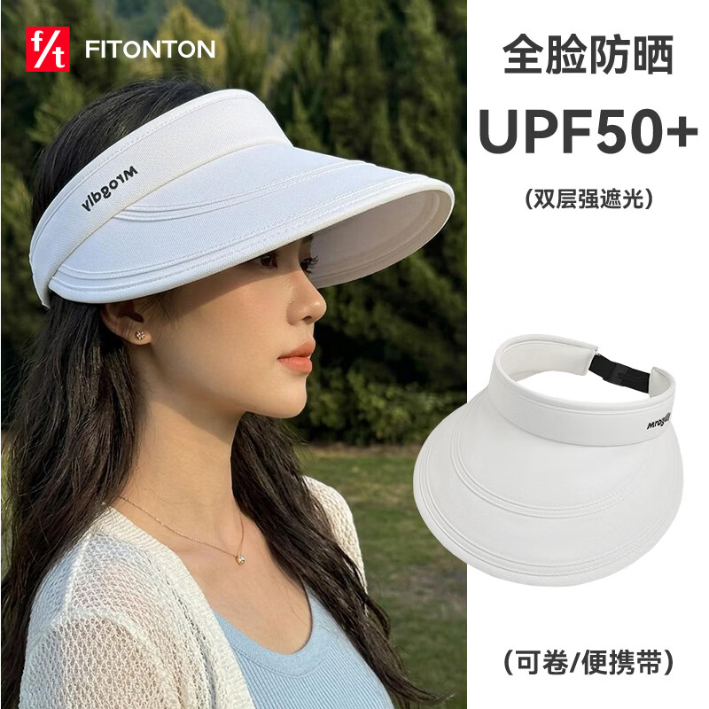 FitonTon Women's Summer Sun Protection Hat Outdoor Sunshade Running Open-Top Hat UV Protection Breathable