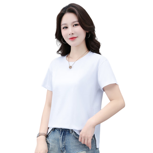 TUCANO Women's Short Sleeve T-Shirt Solid Color Ice Cool Breathable Loose Fit Slim Round Neck Stretch Comfortable Top Orange XL