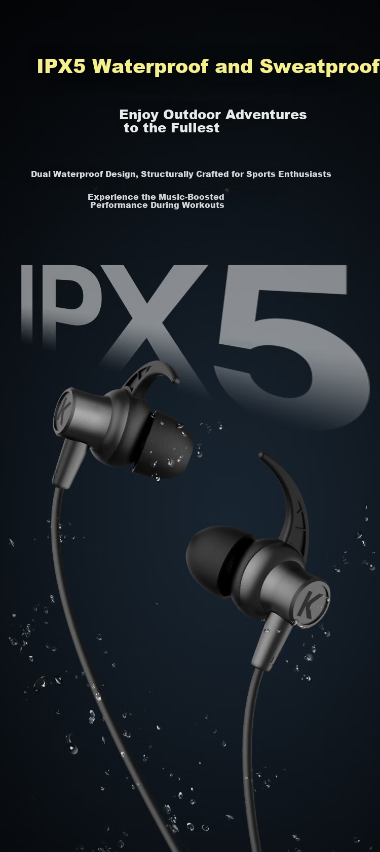 KUGOU M3pro New [30-Hour Long Battery + 7 Custom Sound Effects] Bluetooth 6.0 Neckband Wireless Music Sports Running Gaming Noise-Cancelling Earphones 19