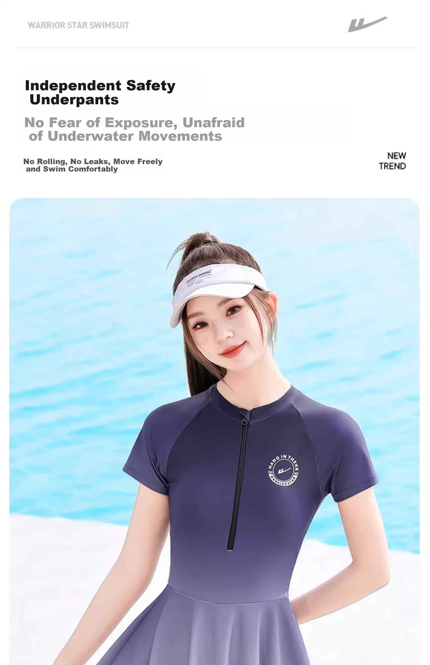 Huili Women's Swimsuit, High-End Popular One-Piece Boyleg Swimwear, Specially Designed for Swimming Pools, Tummy Control, Slimming, Hot Springs, Swimwear 15178 L 12