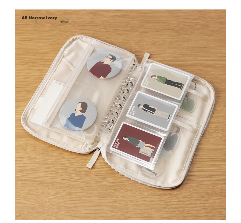 MUJI Selectable Pocket Organizer Pouch Card Holder Gift Black Slim 8