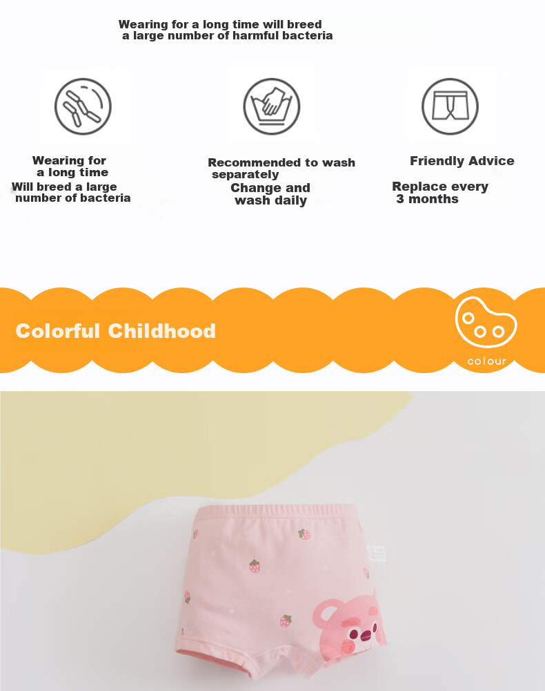Hodo Kids Girls' Underwear 4-Pack A-Class Pure Cotton Boxer Briefs Cute Little Fox Size 150 11