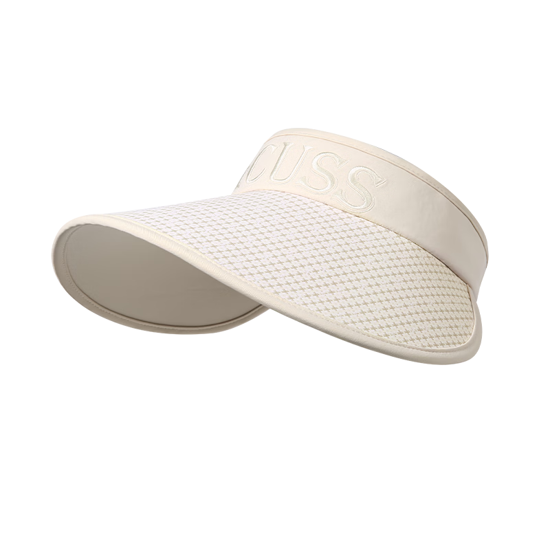 CACUSS Large Brim Open Top Hat Women Summer Outdoor Lightweight Sunshade Beach Sun Protection Hat Light Beige