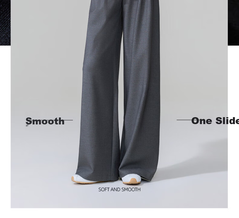 ESE-Y Lyocell Acetate Wide-Leg Suit Pants for Women 26 Spring New High-Intelligence Commuting Wide Straight Pants Gray 31 2