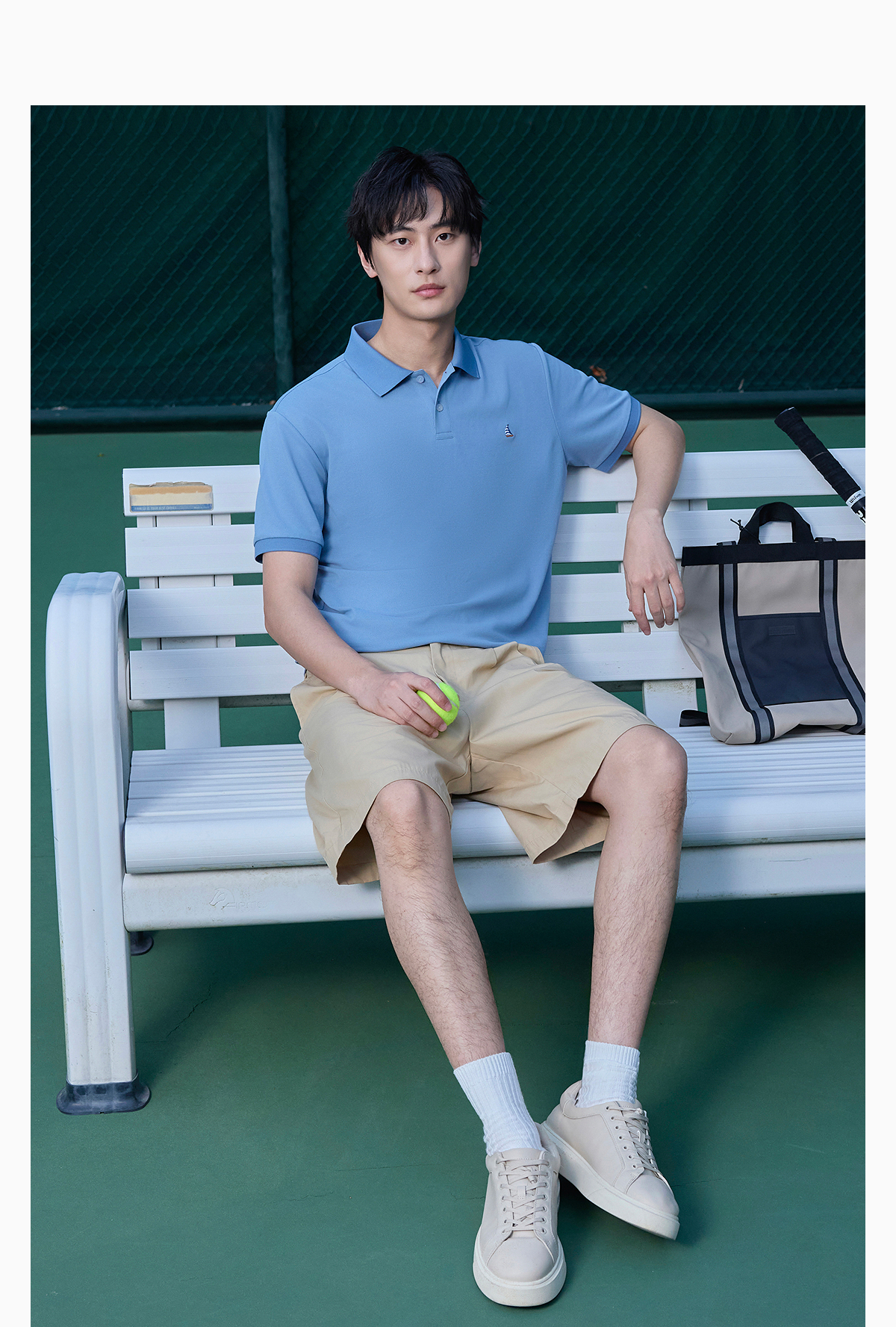 Hongdou Sailing Ice Cream Men's Moisture-Wicking Quick-Dry Sailing Embroidered Cool Short Sleeve Polo Shirt 18