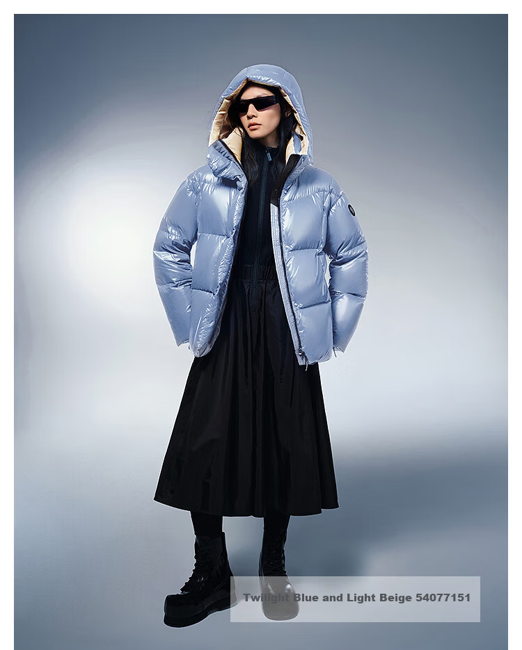 BOSIDENG Off-Season Puff Down Jacket Women's Winter Thickened Goose Down Hooded Loose Short Fashion Warm Coat 11