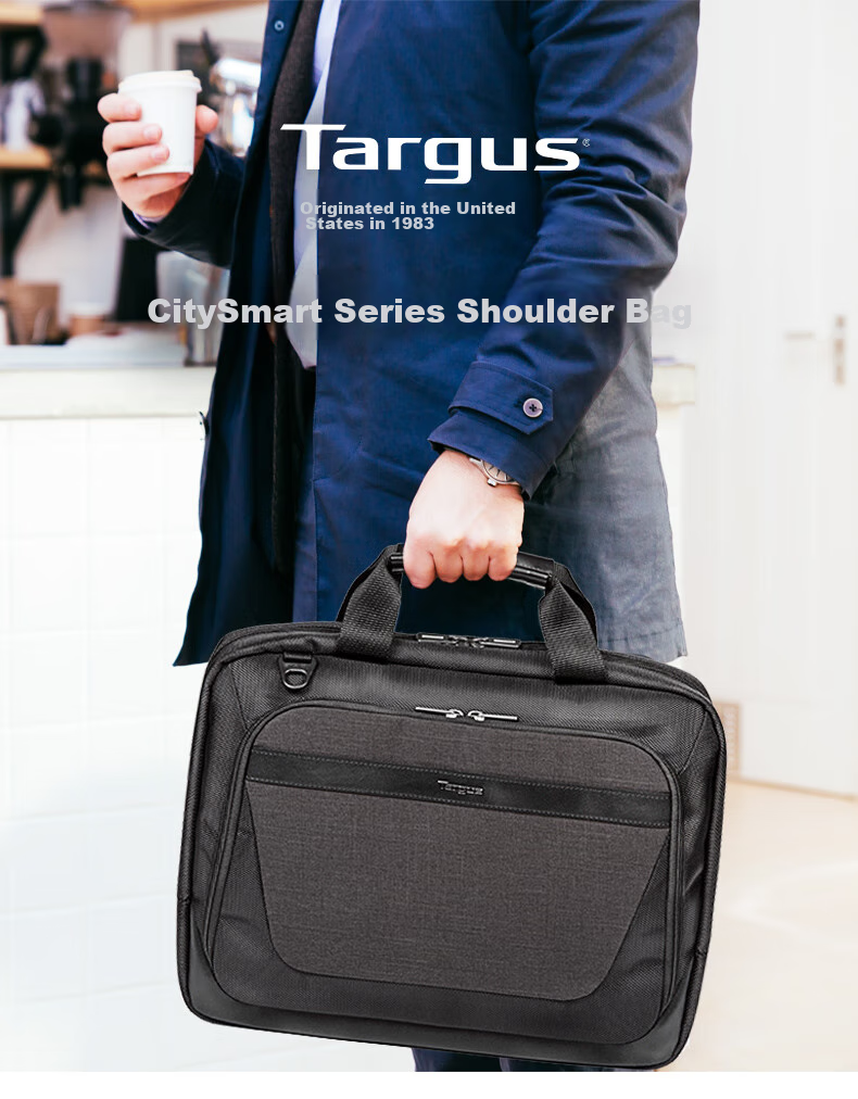 TARGUS Laptop Bag, 15.6-Inch Fashion Crossbody Bag, Commuter Briefcase, Gift for Boyfriend Or Husband, Black, 914 2