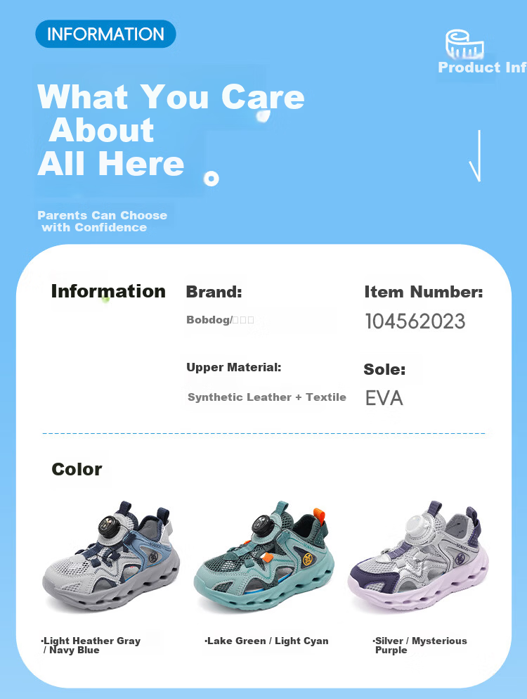 BOBDOG Kids Summer Breathable Casual Shoes Girls Frame Shoes Comfortable Children's Sandals 104562023 Silver/Mystic Purple Size 28 1