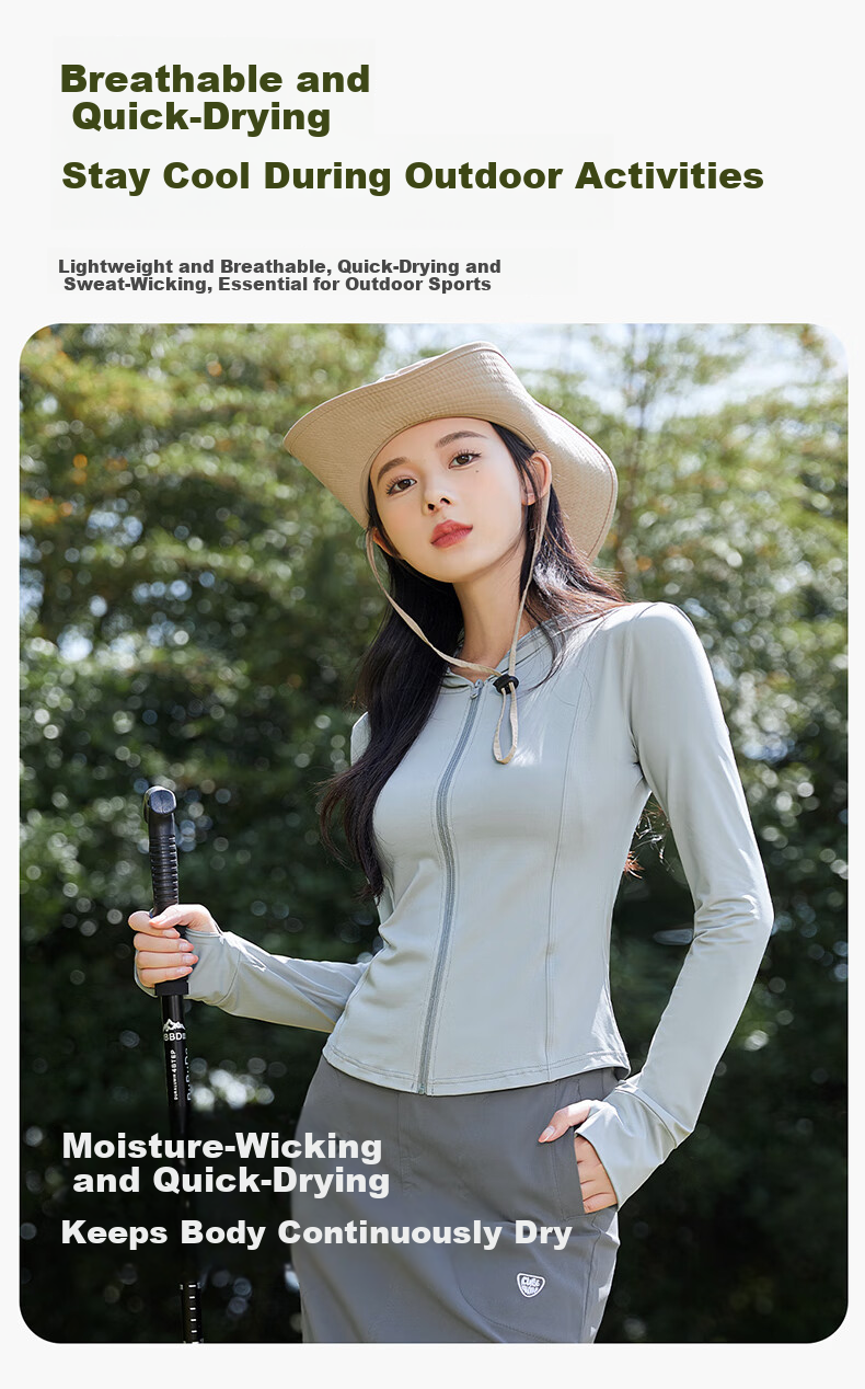 Langsha Women's Slim Fit UV Protection Sun Jacket Summer New Cool Feeling Ice Silk Sunscreen Coat for Petite Yoga 6